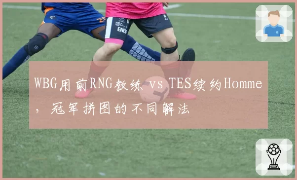 WBG用前RNG教练 vs TES续约Homme，冠军拼图的不同解法